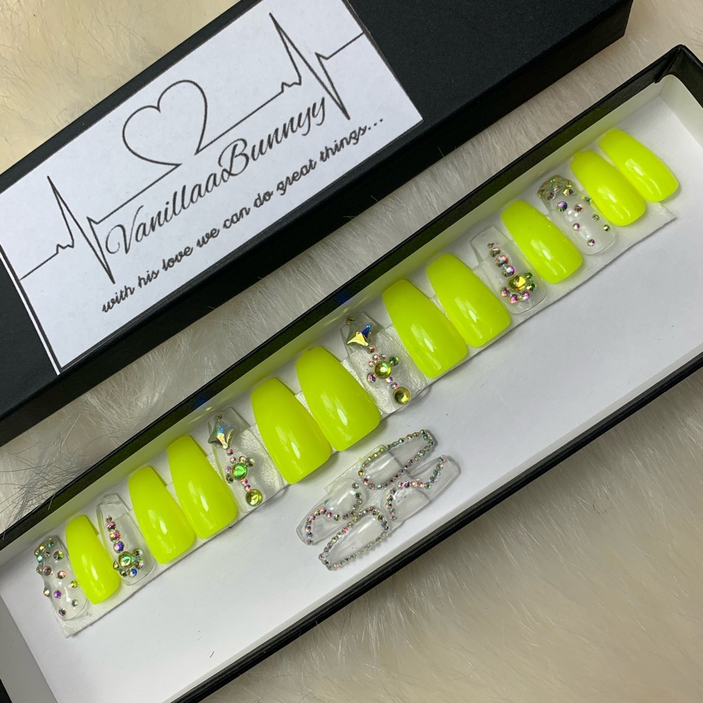 Short Ballerina neon bling ✨✨